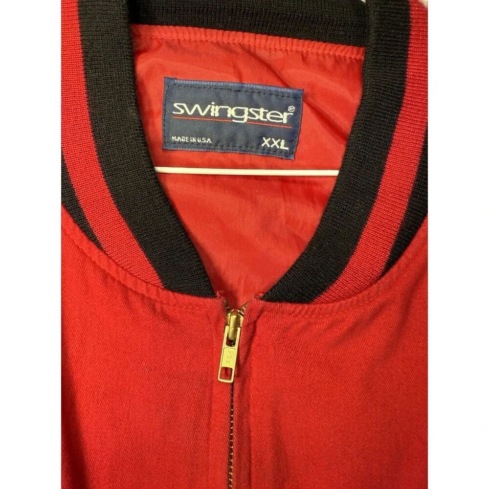 Vintage Case IH International Harvester Bomber Jacket Sz XXL‎ USA Made Swingster